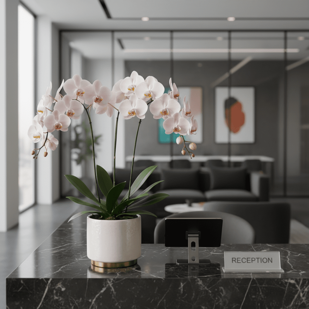 Phalaenopsis Orchids in Ceramic Pots 5 Plants — $440