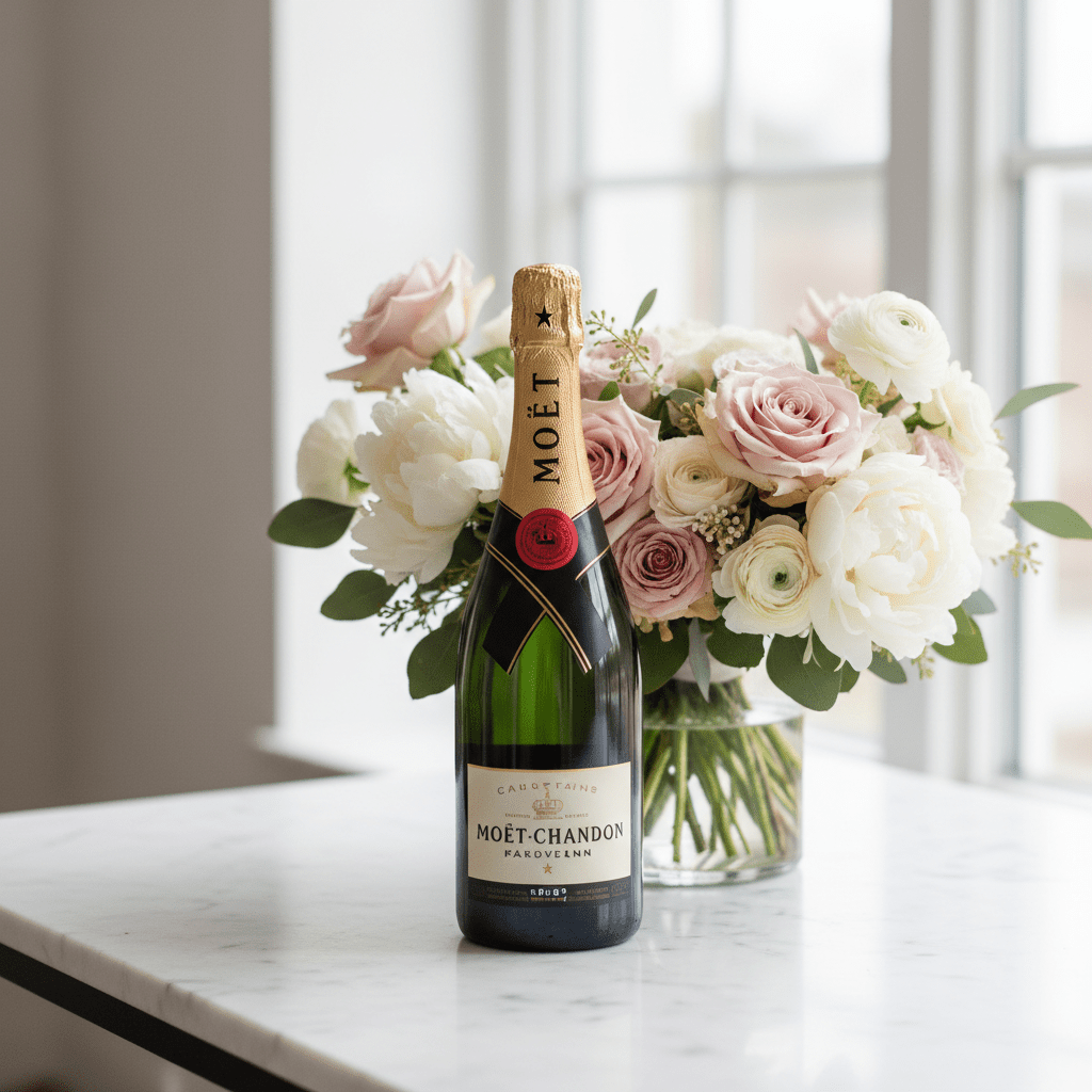 Seasonal Bouquet and Champagne